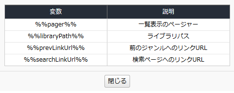 変数一覧表示
