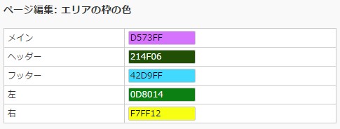 エリアの枠の色設定